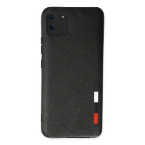Hubrendy SH Newface Realme C11 Kılıf Loop Deri Silikon - Siyah
