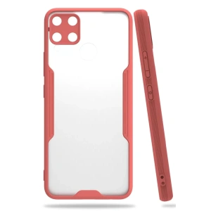 Hubrendy SH Newface Realme C15 Kılıf Platin Silikon - Pembe