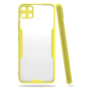 Hubrendy SH Newface Realme C15 Kılıf Platin Silikon - Sarı