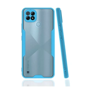 Hubrendy SH Newface Realme C21 Kılıf Platin Silikon - Mavi