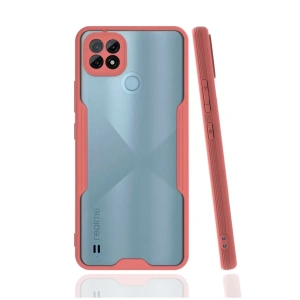 Hubrendy SH Newface Realme C21 Kılıf Platin Silikon - Pembe