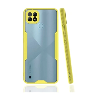 Hubrendy SH Newface Realme C21 Kılıf Platin Silikon - Sarı