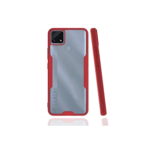 Hubrendy SH Newface Realme C25 Kılıf Platin Silikon - Kırmızı