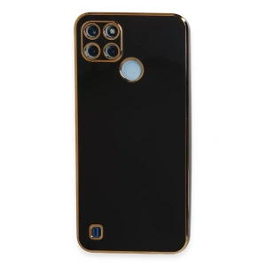 Hubrendy SH Newface Realme C25y Kılıf Volet Silikon - Siyah