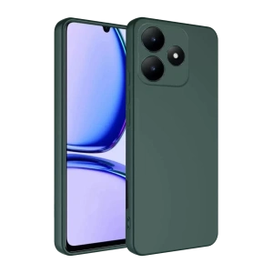Hubrendy SH Newface Realme C61 Kılıf First Silikon - Koyu Yeşil
