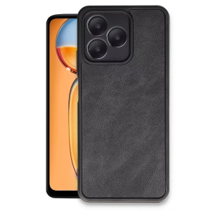 Hubrendy SH Newface Realme Note 50 4g Kılıf Aras Deri Kapak - Siyah