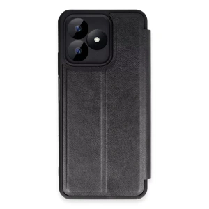 Hubrendy SH Newface Realme Note 50 4g Kılıf Flip Cover - Siyah