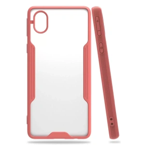 Hubrendy SH Newface Samsung Galaxy A01 Core Kılıf Platin Silikon - Pembe