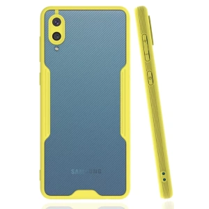 Hubrendy SH Newface Samsung Galaxy A02 Kılıf Platin Silikon - Sarı