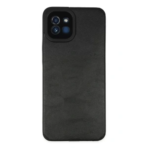 Hubrendy SH Newface Samsung Galaxy A03 Kılıf Loop Deri Silikon - Siyah