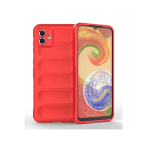 Hubrendy SH Newface Samsung Galaxy A04 Kılıf Optimum Silikon - Kırmızı