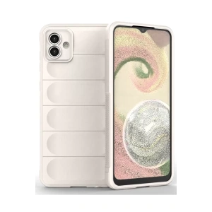 Hubrendy SH Newface Samsung Galaxy A04 Kılıf Optimum Silikon - Krem