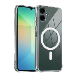 Hubrendy SH Newface Samsung Galaxy A06 Combo Sert Şeffaf Magsafe Kapak - Şeffaf
