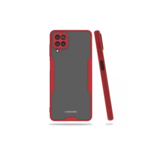 Hubrendy SH Newface Samsung Galaxy A22 Kılıf Platin Silikon - Kırmızı