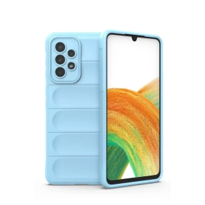 Hubrendy SH Newface Samsung Galaxy A33 5g Kılıf Optimum Silikon - Sky Blue