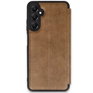 Hubrendy SH Newface Samsung Galaxy A35 5g Kılıf Flip Cover - Taba