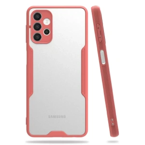 Hubrendy SH Newface Samsung Galaxy A52 Kılıf Platin Silikon - Pembe
