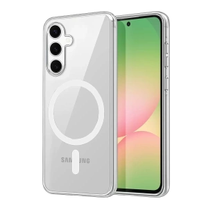 Hubrendy SH Newface Samsung Galaxy A55 5g Combo Sert Şeffaf Magsafe Kapak - Şeffaf