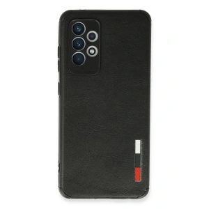 Hubrendy SH Newface Samsung Galaxy A72 Kılıf Loop Deri Silikon - Siyah