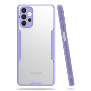 Hubrendy SH Newface Samsung Galaxy A72 Kılıf Platin Silikon - Lila