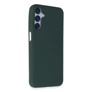 Hubrendy SH Newface Samsung Galaxy M15 Kılıf First Silikon - Koyu Yeşil