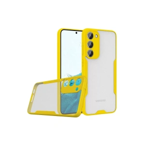 Hubrendy SH Newface Samsung Galaxy S23 Plus Kılıf Platin Silikon - Sarı