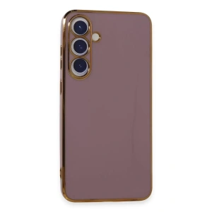 Hubrendy SH Newface Samsung Galaxy S24 Plus Kılıf Volet Silikon - Mor