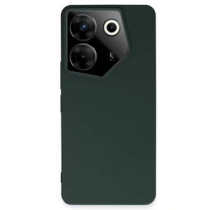 Hubrendy SH Newface Tecno Camon 20 Pro 5g Kılıf First Silikon - Koyu Yeşil