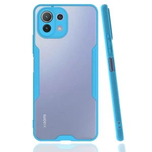 Hubrendy SH Newface Xiaomi Mi 11 Lite Kılıf Platin Silikon - Mavi