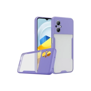Hubrendy SH Newface Xiaomi Poco M5 Kılıf Platin Silikon - Lila