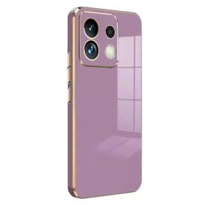 Hubrendy SH Newface Xiaomi Poco M6 Pro 4g Kılıf Volet Silikon - Mor