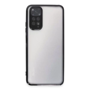 Hubrendy SH Newface Xiaomi Redmi Note 11 Kılıf Razer Lensli Silikon - Siyah