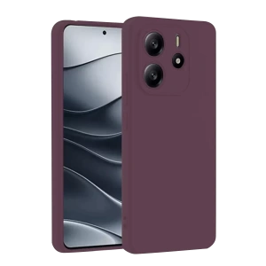 Hubrendy SH Newface Xiaomi Redmi Note 14 4g Kılıf First Silikon - Mürdüm