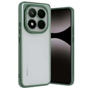 Hubrendy SH Newface Xiaomi Redmi Note 14 Pro Plus Kılıf Razer Lensli Silikon - Yeşil