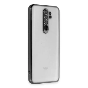 Hubrendy SH Newface Xiaomi Redmi Note 8 Pro Kılıf Razer Lensli Silikon - Siyah