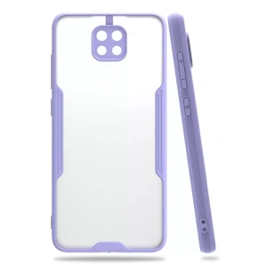 Hubrendy SH Newface Xiaomi Redmi Note 9 Kılıf Platin Silikon - Lila