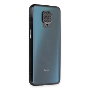 Hubrendy SH Newface Xiaomi Redmi Note 9 Pro Kılıf Razer Lensli Silikon - Siyah