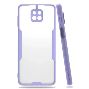 Hubrendy SH Newface Xiaomi Redmi Note 9s Kılıf Platin Silikon - Lila