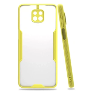 Hubrendy SH Newface Xiaomi Redmi Note 9s Kılıf Platin Silikon - Sarı