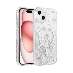Hubrendy SH Onegif Apple İphone 14 Misk Simli Magsafe Kapak - Desen 2