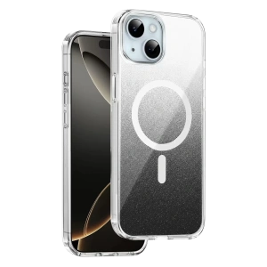 Hubrendy SH Onegif Apple İphone 15 Sora Simli Magsafe Kapak - Siyah