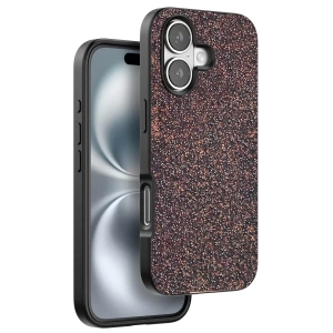 Hubrendy SH Onegif Apple İphone 16 Plus Bright Simli Kapak - Derin Mor