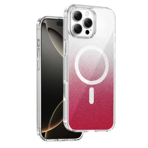 Hubrendy SH Onegif Apple İphone 16 Pro Max Sora Simli Magsafe Kapak - Kırmızı