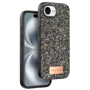 Hubrendy SH Onegif Apple İphone 16e Bright Simli Kapak - Gümüş