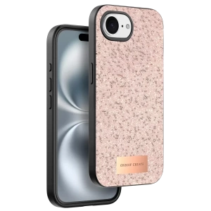 Hubrendy SH Onegif Apple İphone 16e Bright Simli Kapak - Pembe