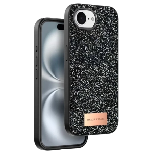 Hubrendy SH Onegif Apple İphone 16e Bright Simli Kapak - Siyah