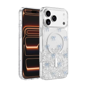 Hubrendy SH Onegif Apple İphone 17 Pro Misk Simli Magsafe Kapak - Desen 3
