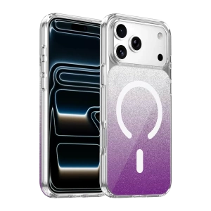 Hubrendy SH Onegif Apple İphone 17 Pro Sora Simli Magsafe Kapak - Mor