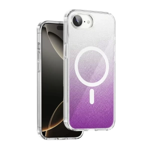 Hubrendy SH Onegif Apple İphone 17e Sora Simli Magsafe Kapak - Mor