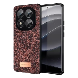 Hubrendy SH Onegif Xiaomi Redmi Note 14 Pro 5g Bright Simli Kapak - Derin Mor